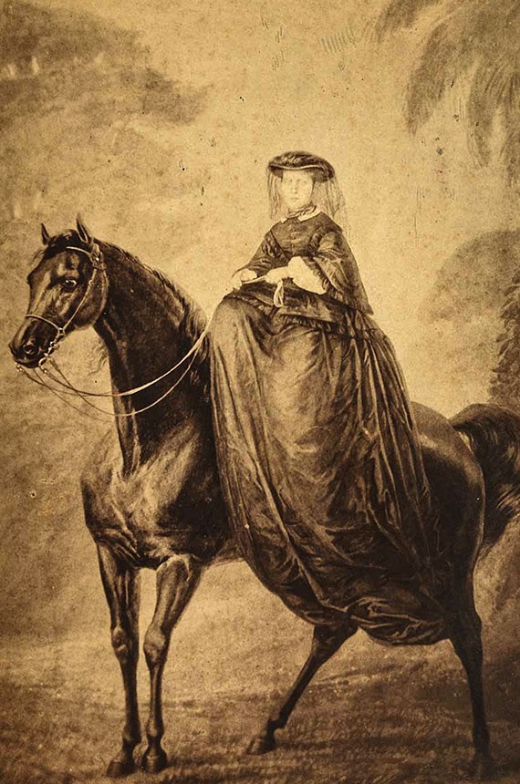 Princesa Isabel andando a cavalo (Foto: Domínio público)