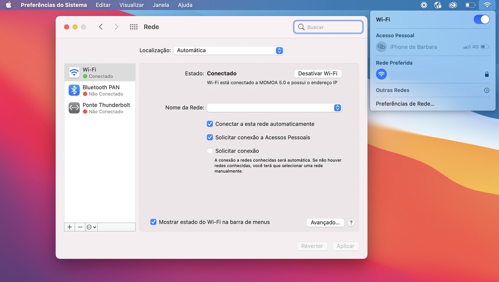 Recomenda-se fazer teste de estabilidade da internet antes instalar o macOS Monterey no iMac ou MacBook — Foto: Reprodução/Barbara Mannara