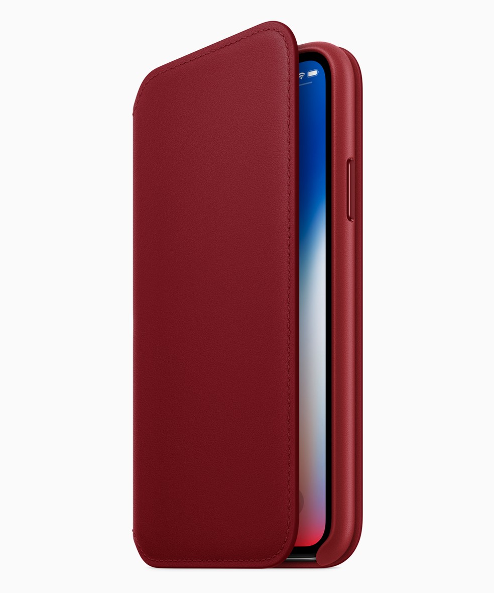 iPhone X ganha nova capa de couro avermelhado (Foto: Divulgação/Apple)