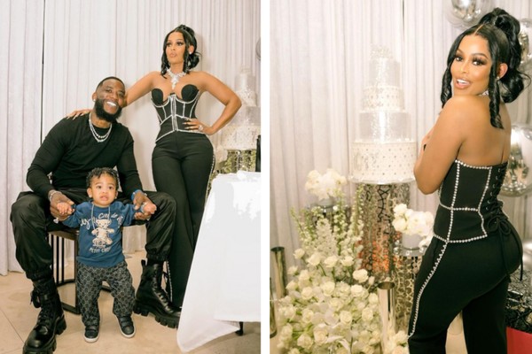 Gucci Mane, Keyshia Ka’Oir e o filho Ice Davis (Foto: Reprodução/Instagram)