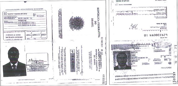 Passaporte de Eduardo Cunha e visto dos Estados Unidos (dir.) no documento (Foto: Reprodução)