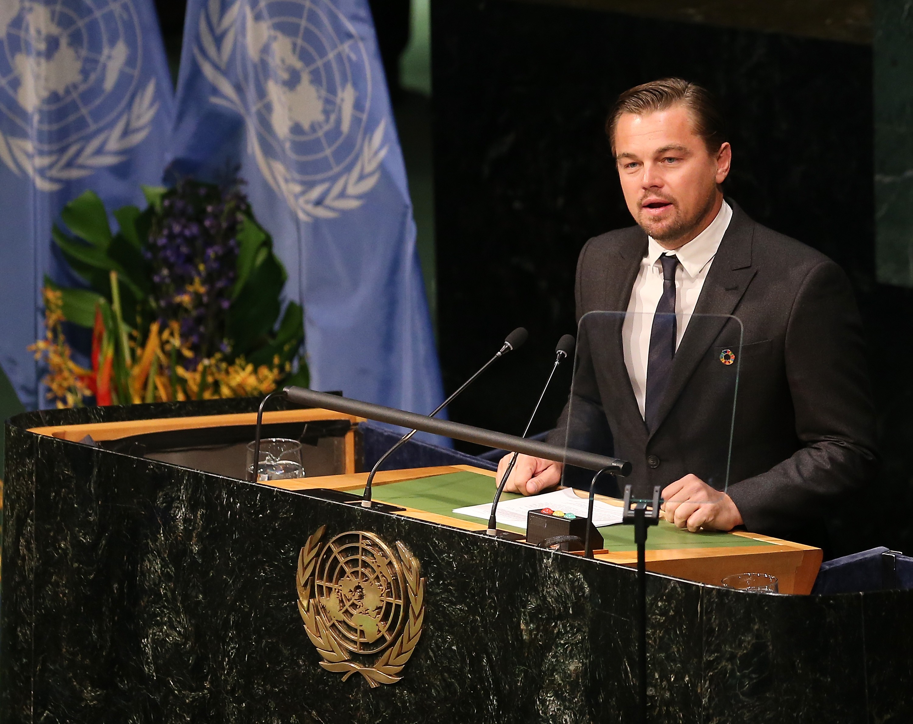 Leonardo DiCaprio na ONU (Foto: Getty Images)