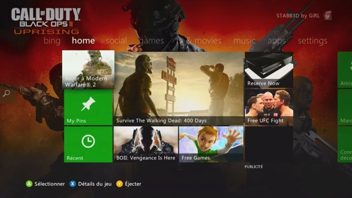 A série Call of Duty tem vários temas para Xbox 360 (Foto: Reprodução/Youtube)