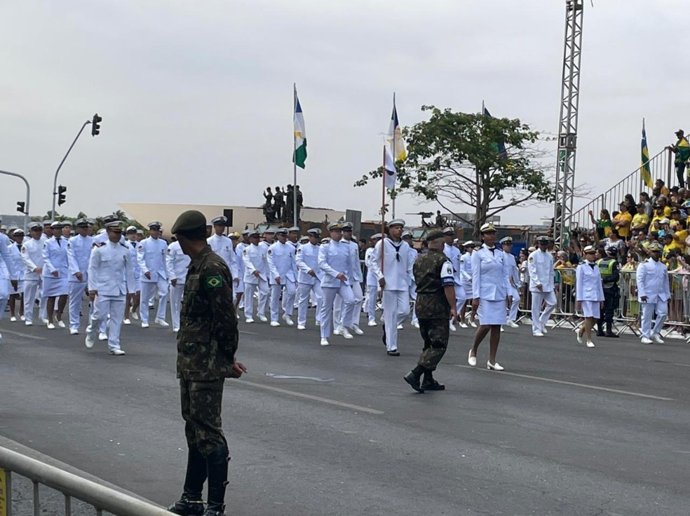 Desfile de 7 de Setembro na Esplanada dos Ministérios, em Brasília — Foto: Walder Galvão/g1