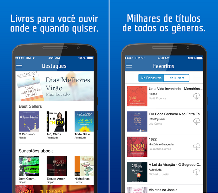App AudioBook permite que clientes da TIM ouçam livros de onde quiser (Foto: Divulgação)