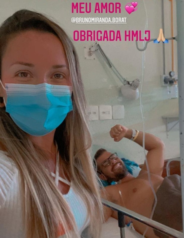 Mariana Melgaço com o marido, Bruno Miranda (Foto: Reprodução/ Instagram)