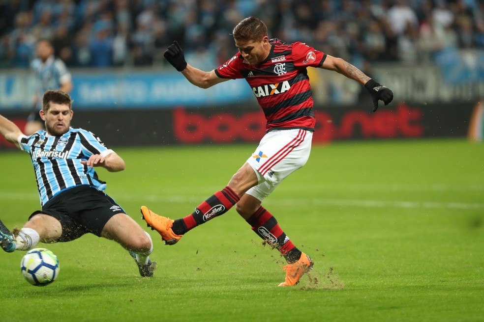 Cu&eacute;llar teve grande atua&ccedil;&atilde;o e levou perigo no ataque (Foto: Gilvan de Souza/Flamengo)