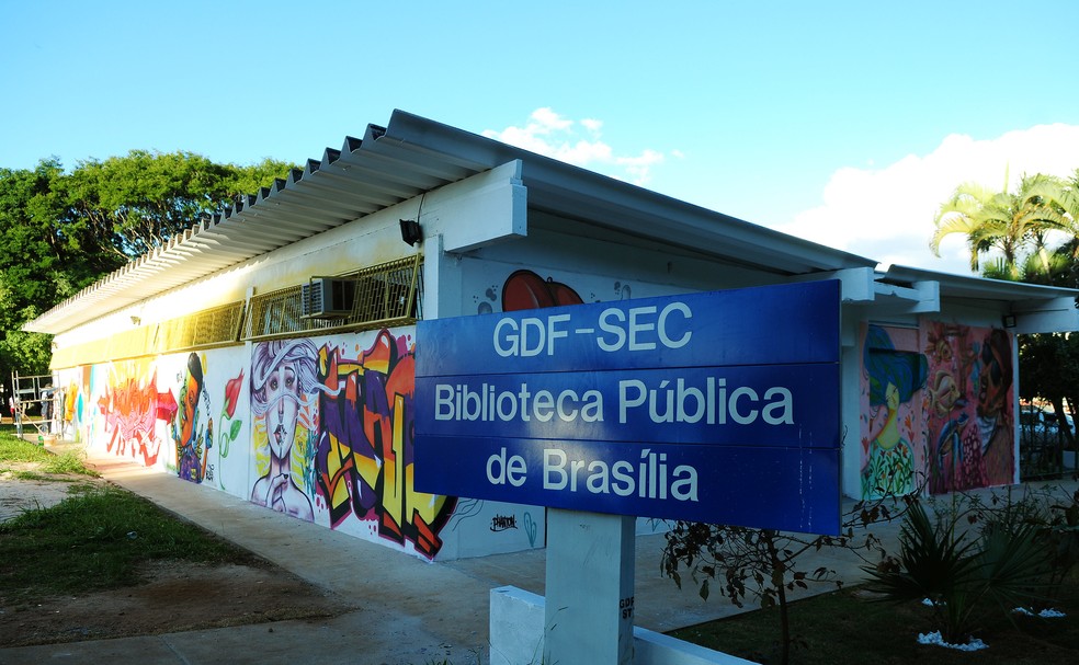 A Biblioteca Pública de Brasília, entre as quadras 312 e 313 Sul — Foto: Pedro Ventura/Agência Brasília/Divulgação