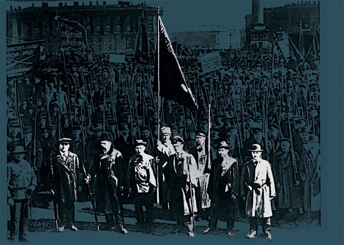 Deu na Revolução: Guardas Vermelhos em 1917 em Petrogrado (atual São Petersburgo) durante ciclo de revoltas que resultaria na URSS (Foto: Reprodução)