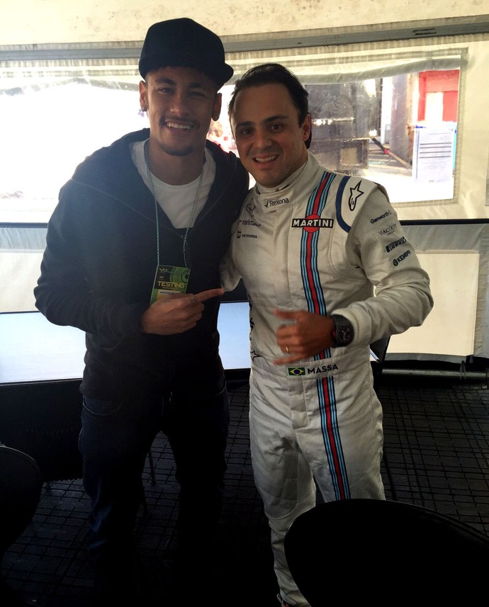 Neymar e Massa, treinos F1 (Foto: Divulgação)