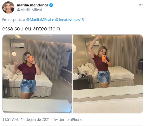 O post de Marília Mendonça (Foto: Reprodução Instagram)