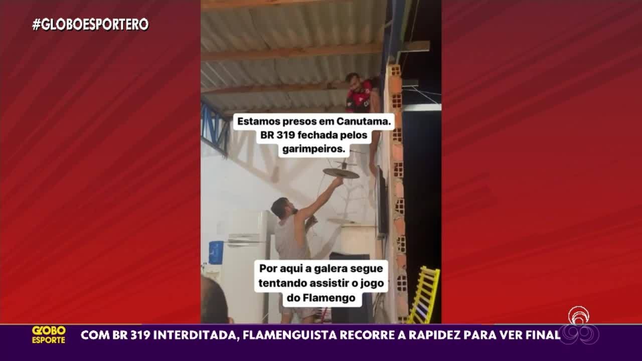 Presos na estrada, Rondonienses decidem improvisar antena para ver final da Copa do Brasil