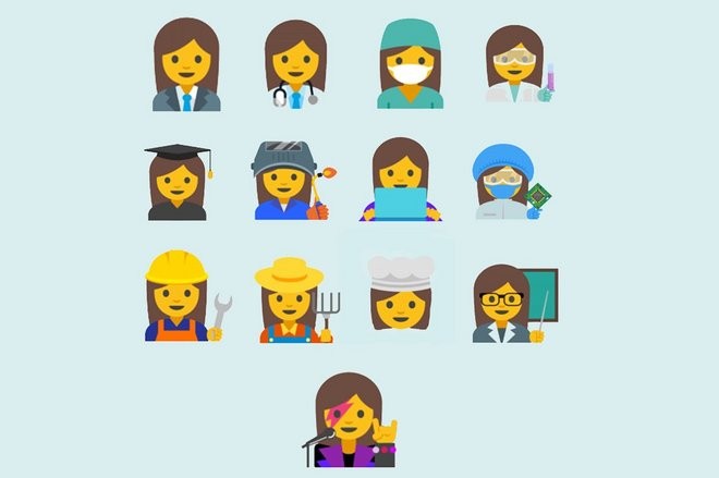 Emojis femininos propostos pelo Google (Foto: Divulgação)