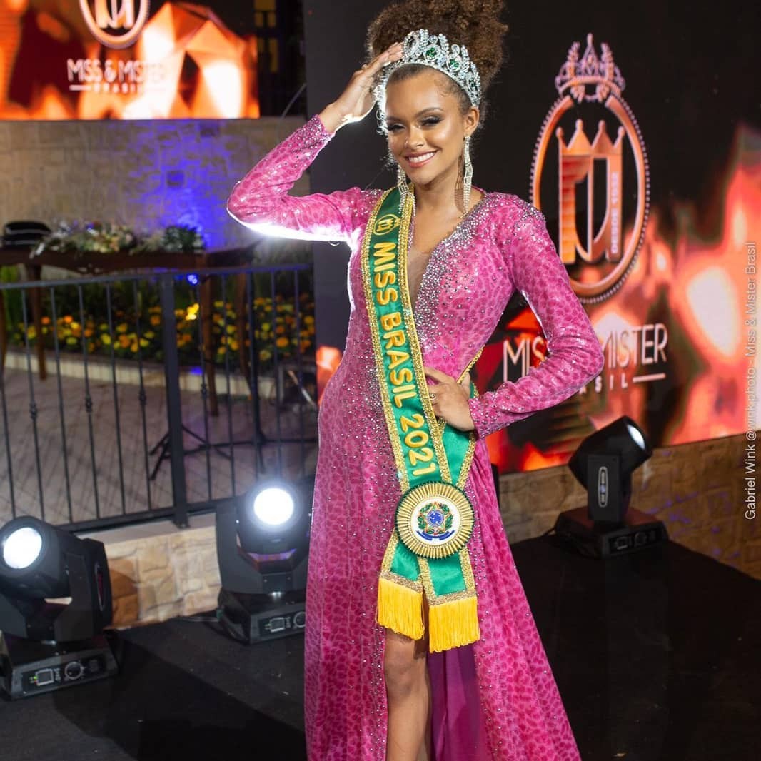 Indígena Elâine Souza, do povo Katokinn, foi eleita a Miss Brasil 2021 (Foto: Reprodução / Instagram)