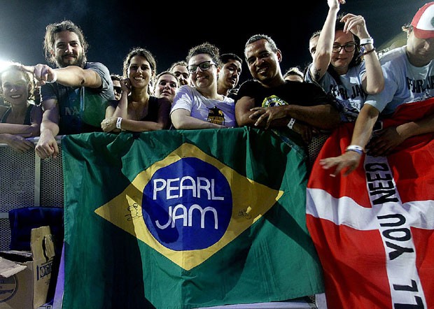 Os fãs do Pearl Jam antes do show começar (Foto: Divulgação / Marcos Ferreira)