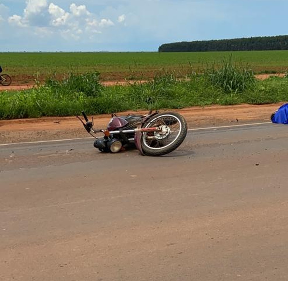 Moto envolvida em acidente — Foto: Divulgação