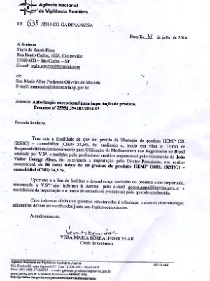 Anvisa autoriza compra de medicamento à base de maconha para paciente de São Carlos (Foto: Reprodução)