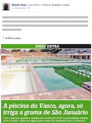Aloisio Viug post Vasco (Foto: Reprodução / Facebook Oficial)
