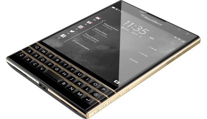 BlackBerry Passport dourado é mais caro que iPhone 6 Plus (Foto: Divulgação)