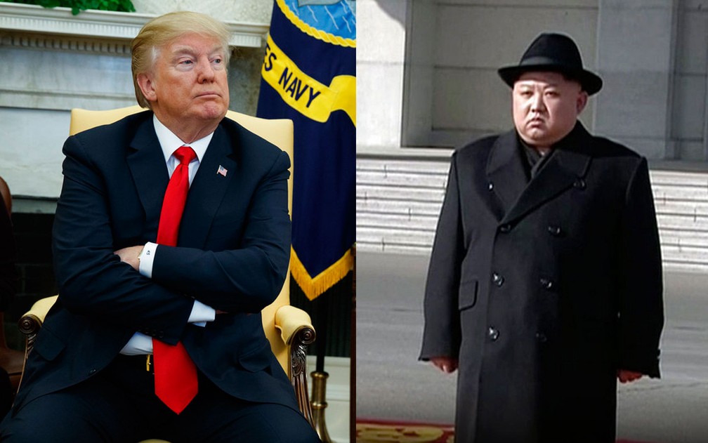 Presidente dos Estados Unidos, Donald Trump, e líder norte-coreano, Kim Jong-un (Foto:  Evan Vucci/AP/ KRT via AP)
