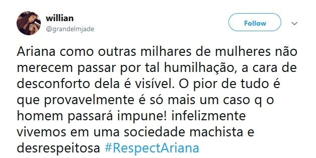 #RespectAriana foi criada no Twitter para apoiar a cantora após assédio (Foto: Reprodução / Twitter)