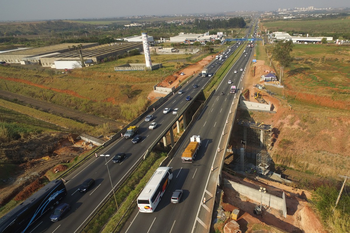 Trecho da Rodovia Dom Pedro em Campinas tem interdição para obras neste sábado Campinas e