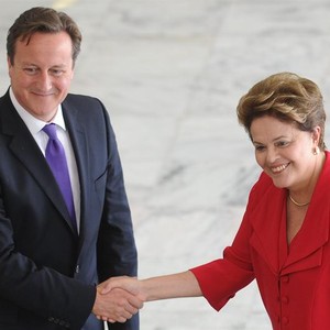 David Cameron, primeiro-ministro da Grã-Bretanha, visita o Brasil e se reúne com a presidente, Dilma Rousseff (Foto: EFE)