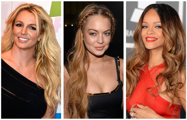 Britney Spears, Lindsay Lohan e Rihanna são algumas das que recorreram aos apliques (Foto: Getty Images)
