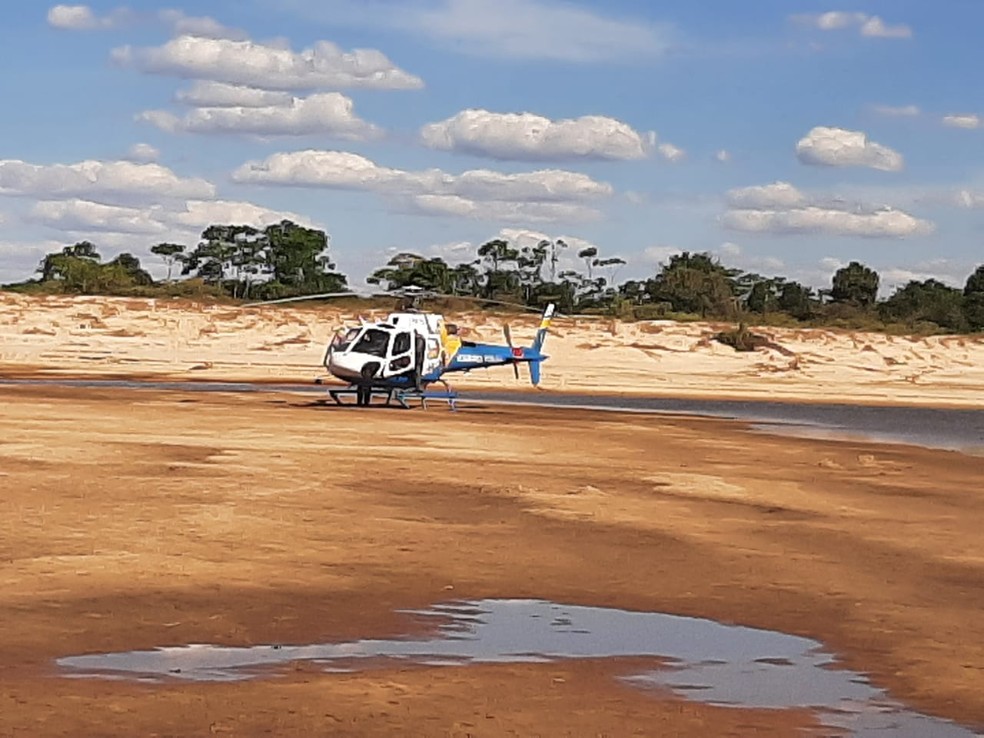Helicóptero do Ciopaer localizou o corpo — Foto: Divulgação