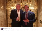 Nigel Farage, líder do Brexit, se encontra com Trump em Nova York