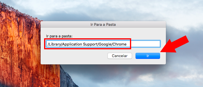 Vá até a pasta do Chrome no Mac (Foto: Reprodução/Paulo Alves)