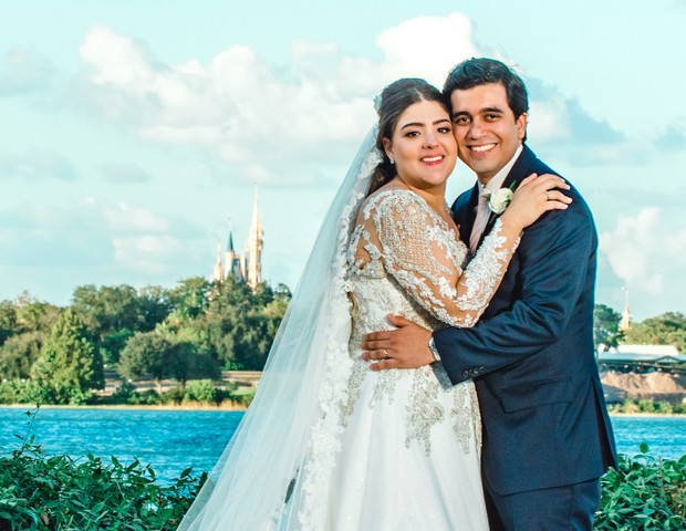 Jessica Anhaia e Hugo Monteiro se casam na Disney (Foto: That First Moment Photography)