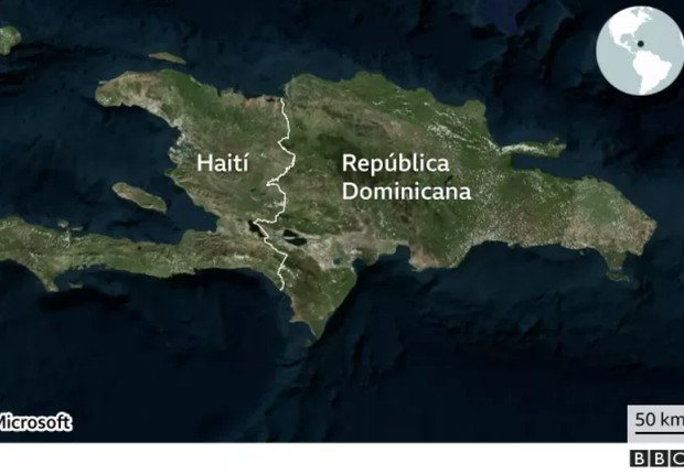 Mapa da Ilha de São Domingos (Foto: BBC News)