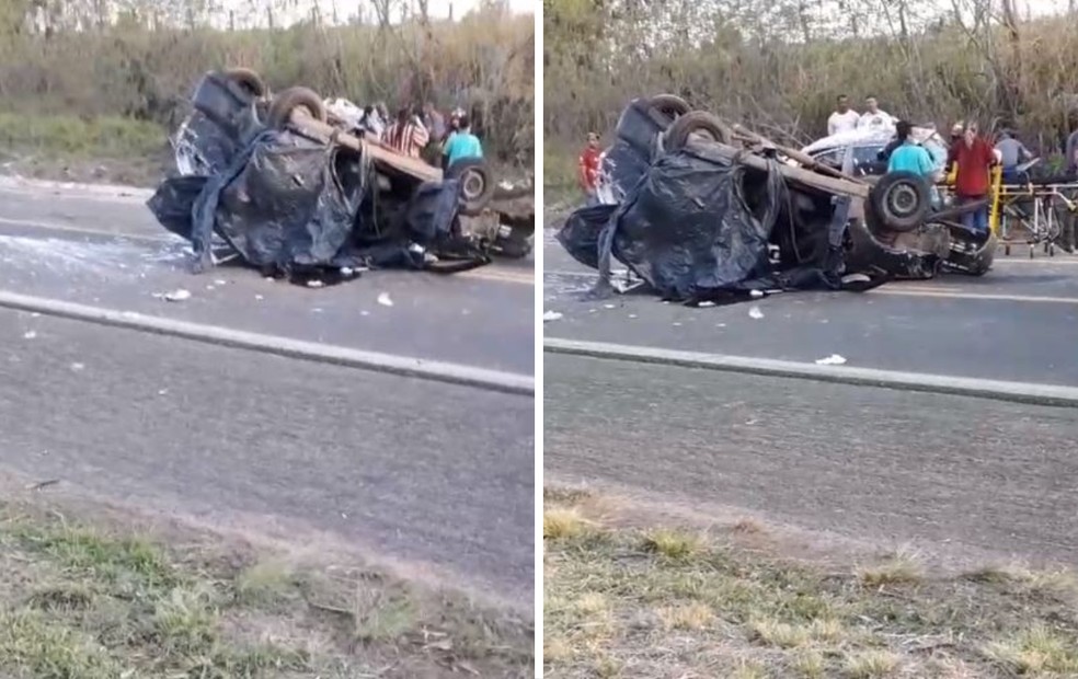 Acidente entre dois carros deixa mortos em rodovia de Porangaba — Foto: O Cubo Notícias/Divulgação