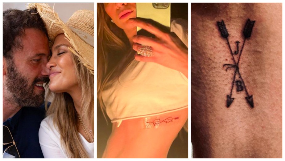 As tatuagens feitas por Ben Affleck e Jennifer Lopez