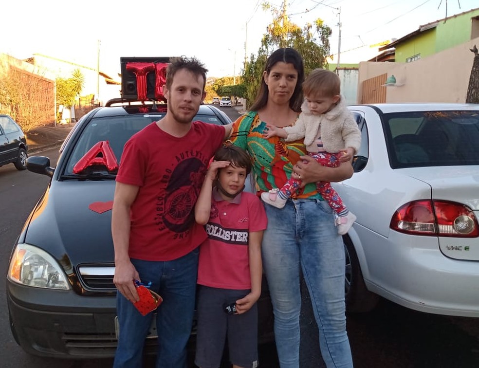 Além de Ana Clara, Paulo e a esposa têm outros dois filhos em Piraju — Foto: Paulo Roberto Ramos Andrade/Arquivo pessoal