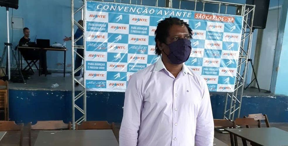Avante oficializa a candidatura de Mestre Taroba à Prefeitura de São Carlos. — Foto: Fernanda Câmara/EPTV