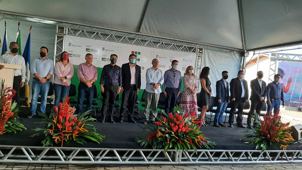 Ministro da Educação acompanhou cerimônia de inauguração e anúncio de obras no Ifro de Jaru (RO) — Foto: Mikely Azevedo/Rede Amazônica