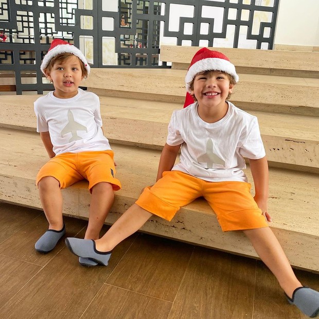 Samuel e Gabriel, filhos de Andressa Suita e Gusttavo Lima (Foto: Reprodução/Instagram)