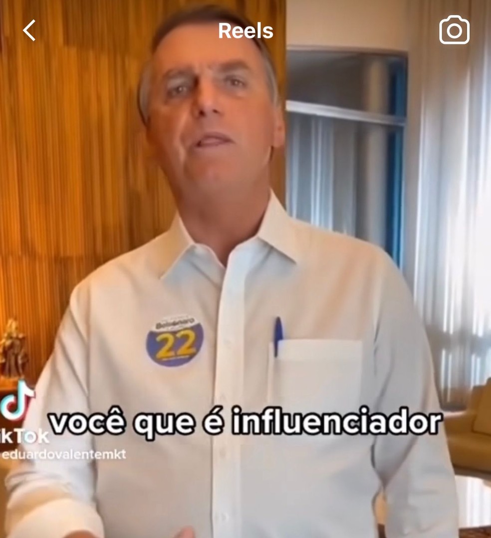 Jair Bolsonaro em vídeo publicado nas redes sociais de apoiadores — Foto: Reprodução/Redes sociais