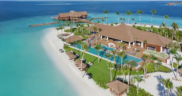 Resort em que Jayme Monjardim e a namorada estão hospedados (Foto: Waldorf Astoria Maldives Ithaafushi/Reprodução)
