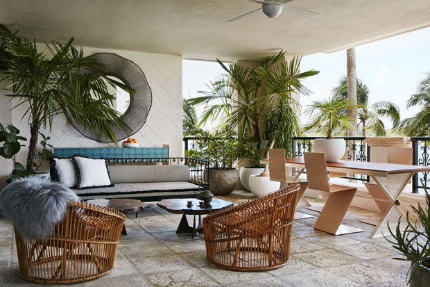Apartamento mistura art déco à aura tropical em Miami  (Foto: Brantley Photo/ Divulgação)