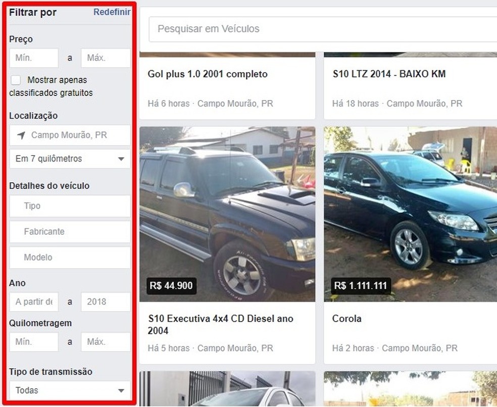 Como Encontrar Carro Para Comprar No Facebook Marketplace Redes Sociais Techtudo