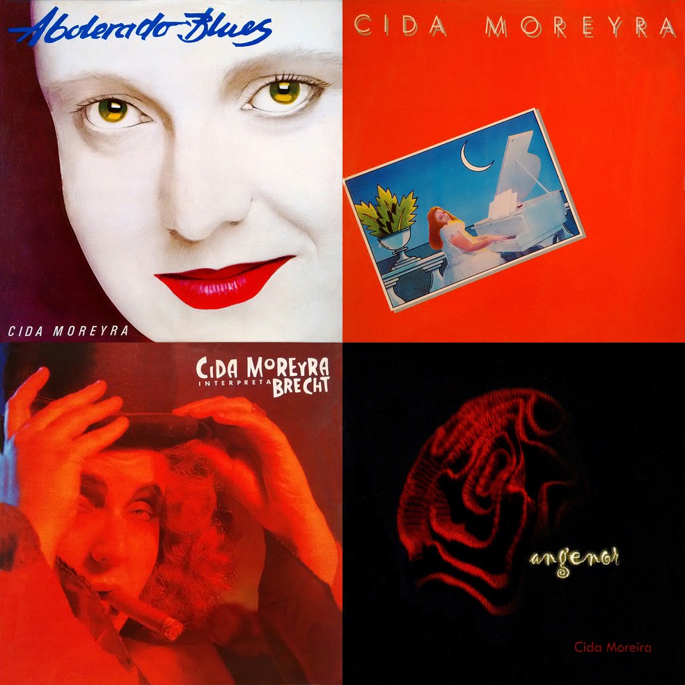 Capas dos quatro álbuns de Cida Moreira que ganham edição digital (Foto: Divulgação / Tratore)