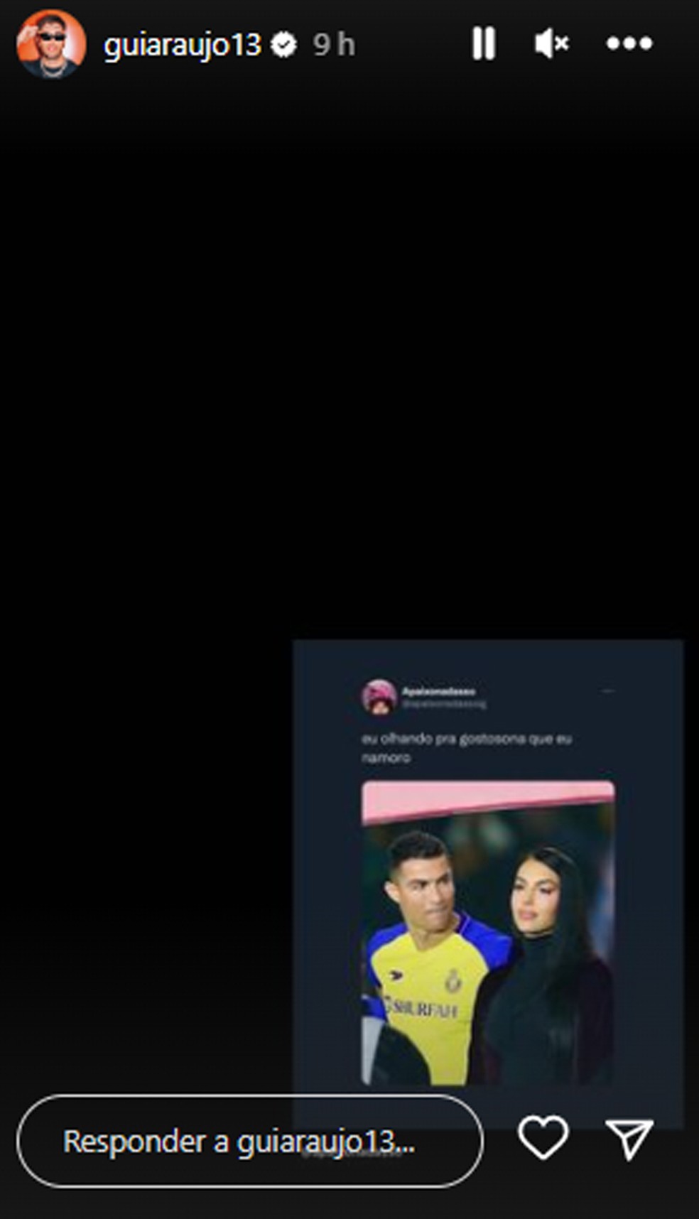 Gui Ara&uacute;jo posta sobre namoro em meio a affair com Karoline Lima &mdash; Foto: Reprodu&ccedil;&atilde;o/Instagram