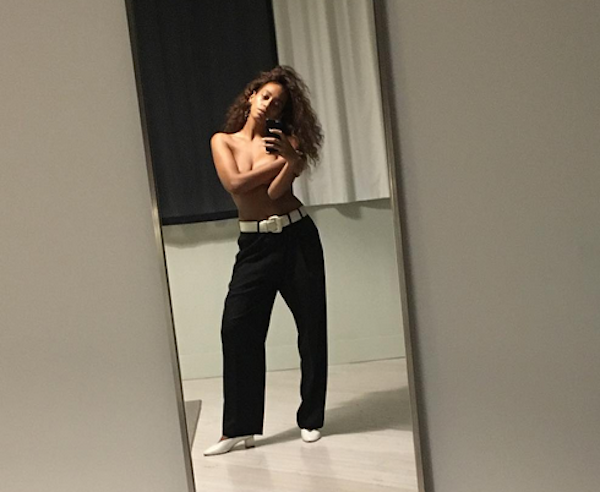 A selfie compartilhada por Solange Knowles (Foto: Instagram)