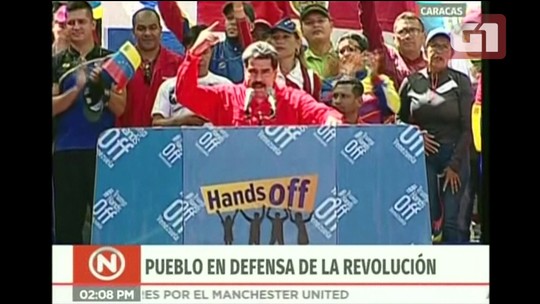 Opositores que tentam entrar com ajuda humanitária são 'traidores', diz Maduro em pronunciamento