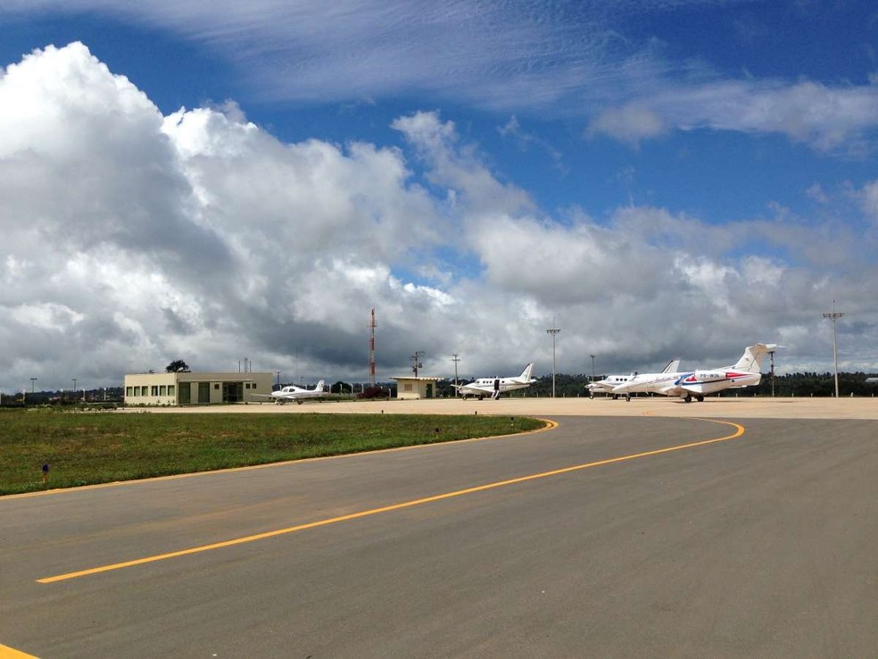 Um dos 10 aeroportos regionais do Ceará, o Walfrido Salmito de Almeida, na cidade de São Benedito — Foto: Governo do Estado/Divulgação