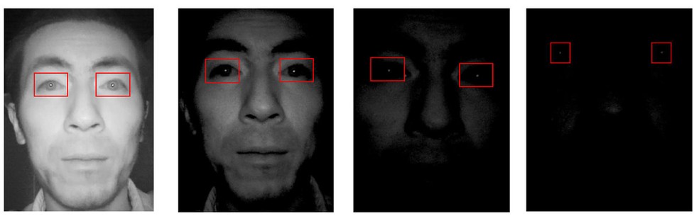 Pesquisadores explicam por que um ponto branco funciona como 'olho' no reconhecimento facial. — Foto: Tencent