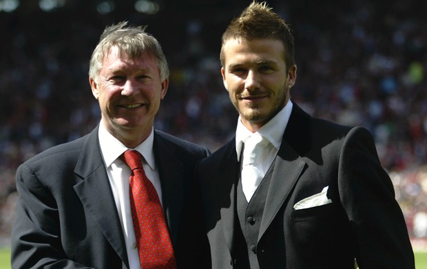 Ferguson e Beckham em 2002 (Foto: Getty Images)